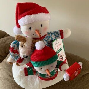 Hallmark 2020 Plush Snowman titled "Cozy Christmas Selfie"